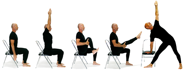 prop set on Chair yoga loosely chair is based poses of fun a  using poses Yoga yoga   exercises,