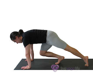 Yoga Pose Step One Leg Back