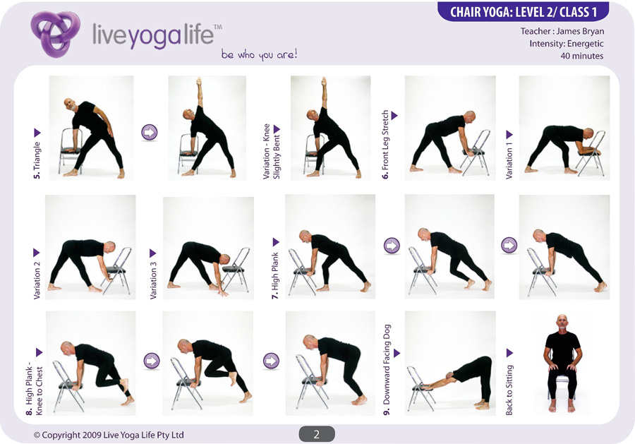 (Classes  1 Life a Live Yoga poses yoga to pdf Yoga Chair   Complete Set for with 7) beginners