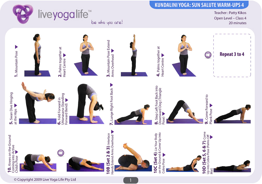 Sun Salutations Warm-ups Complete Set (Classes 1 to 4) | Live Yoga Life